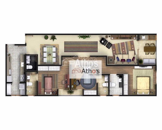 Imagem Apartamento com 3 Quartos à Venda, 129 m² em Centro - Indaiatuba