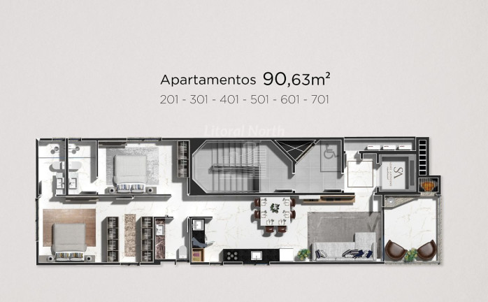 Imagem Apartamento com 2 Quartos à Venda, 90 m² em Praia Brava - Itajaí Imagem Apartamento com 2 Quartos à Venda, 90 m² em Praia Brava - Itajaí