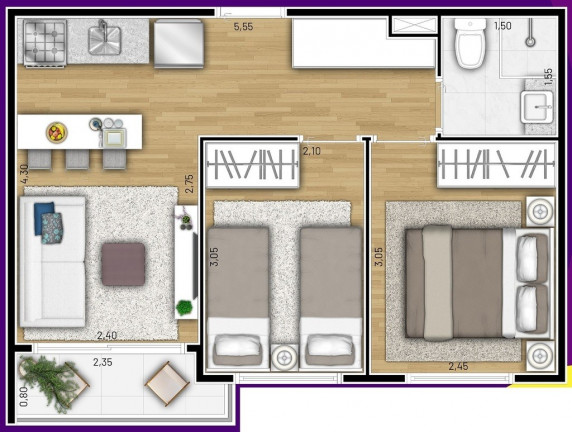 Imagem Imóvel com 2 Quartos à Venda, 38 m² em Vila Ré - São Paulo