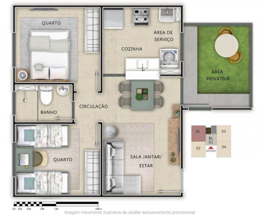 Imagem Apartamento com 2 Quartos à Venda, 41 m² em Jardim São Gabriel - Campinas