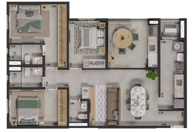 Imagem Apartamento com 3 Quartos à Venda, 95 m² em Jardim Urano - São José Do Rio Preto Imagem Apartamento com 3 Quartos à Venda, 95 m² em Jardim Urano - São José Do Rio Preto