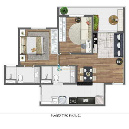 Imagem Apartamento com 2 Quartos à Venda, 63 m² em Jardim Da Luz - Itatiba