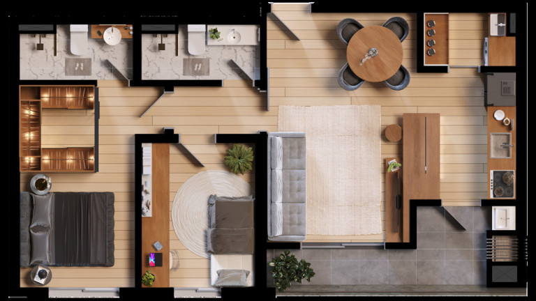 Imagem Apartamento com 2 Quartos à Venda, 64 m² em Santa Quitéria - Curitiba