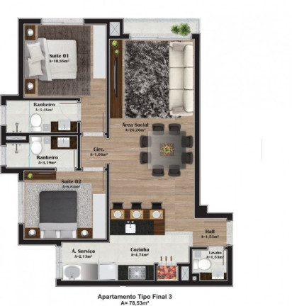 Imagem Apartamento com 2 Quartos à Venda, 78 m² em Vila Suíça - Gramado