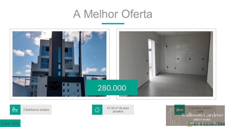Apartamento com 2 Quartos à Venda, 67 m² em Santa Regina - Camboriú
