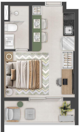 Imagem Imóvel com 1 Quarto à Venda, 25 m² em Aclimação - São Paulo