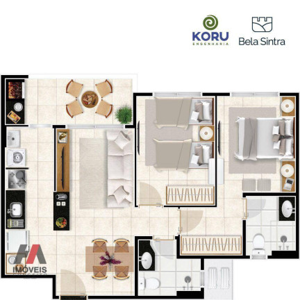 Imagem Apartamento com 2 Quartos à Venda, 58 m² em Coité - Eusébio Imagem Apartamento com 2 Quartos à Venda, 58 m² em Coité - Eusébio