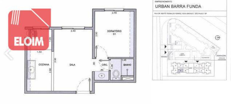 Imagem Apartamento com 1 Quarto à Venda, 31 m² em Barra Funda - São Paulo