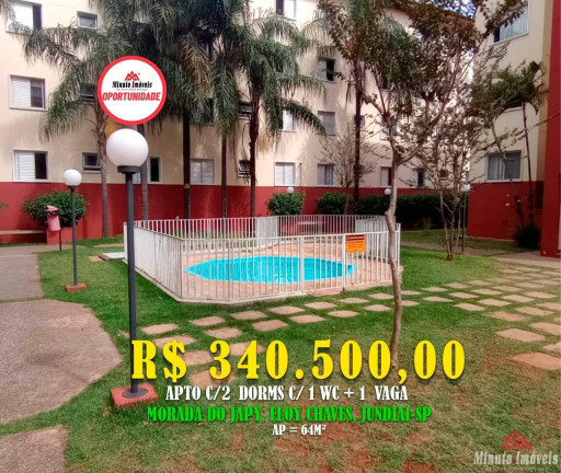 Apartamento com 2 Quartos à Venda, 60 m² em Parque Residencial Eloy Chaves - Jundiaí