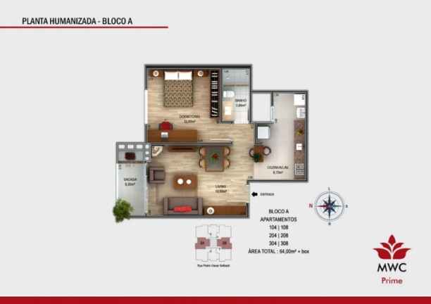 Imagem Apartamento com 1 Quarto à Venda, 57 m² em Centro - Canela