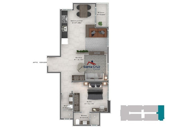 Imagem Apartamento com 1 Quarto à Venda, 71 m² em Ingleses Do Rio Vermelho - Florianópolis