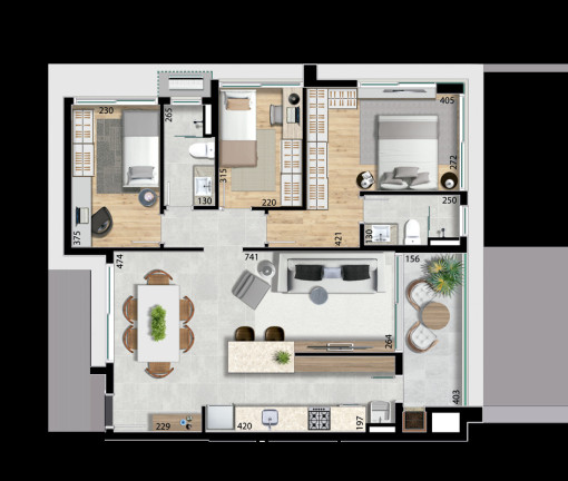 Imagem Apartamento com 3 Quartos à Venda, 93 m² em Bacacheri - Curitiba Imagem Apartamento com 3 Quartos à Venda, 93 m² em Bacacheri - Curitiba