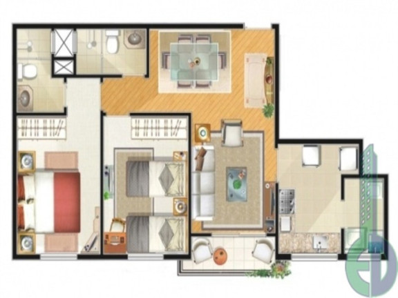 Imagem Imóvel com 2 Quartos à Venda, 69 m² em Olímpico - São Caetano Do Sul