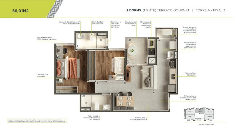 Imagem Apartamento com 2 Quartos à Venda, 56 m² em Vila Assunção - Santo André Imagem Apartamento com 2 Quartos à Venda, 56 m² em Vila Assunção - Santo André