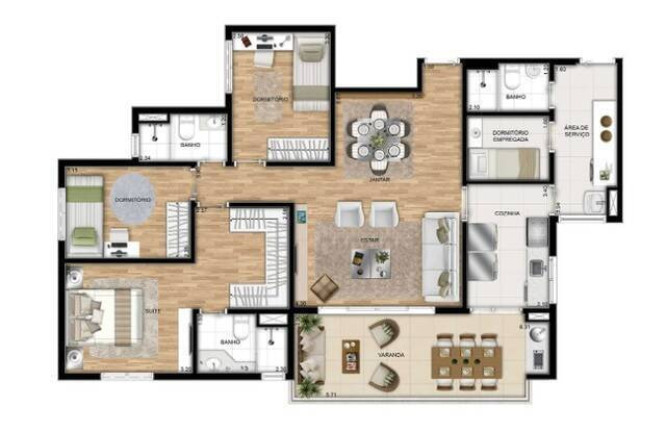 Imagem Apartamento com 3 Quartos à Venda, 111 m² em Jardim Bonfiglioli - Jundiaí