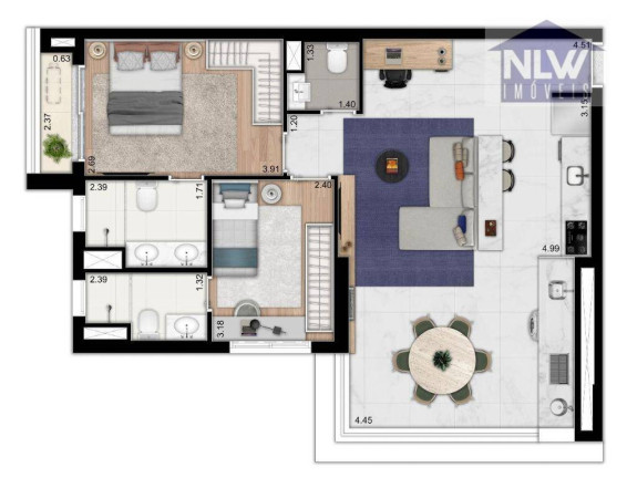 Imagem Apartamento com 2 Quartos à Venda, 77 m² em Brooklin - São Paulo