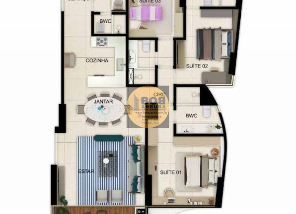 Imagem Apartamento com 3 Quartos à Venda, 141 m² em Casa Amarela - Recife Imagem Apartamento com 3 Quartos à Venda, 141 m² em Casa Amarela - Recife
