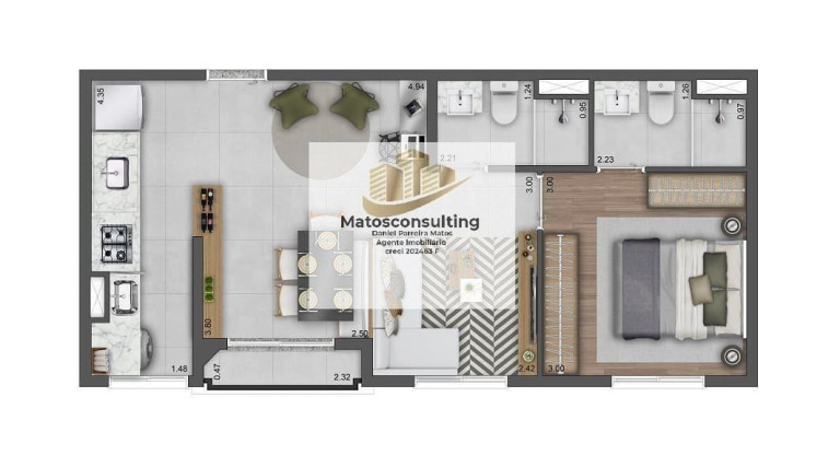 Imagem Imóvel com 2 Quartos à Venda, 45 m² em Vila Lídia - Campinas
