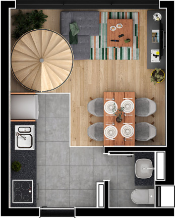 Imagem Apartamento com 2 Quartos à Venda, 59 m² em água Verde - Curitiba Imagem Apartamento com 2 Quartos à Venda, 59 m² em água Verde - Curitiba