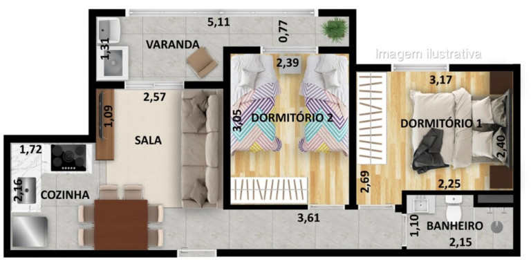 Imagem Apartamento com 2 Quartos à Venda, 42 m² em Vila Ré - São Paulo