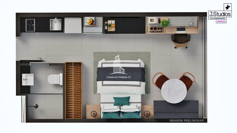 Imagem Imóvel com 1 Quarto à Venda, 25 m² em Meireles - Fortaleza