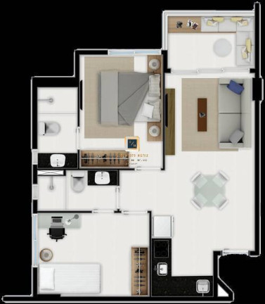 Imagem Apartamento com 1 Quarto à Venda, 37 m² em Aldeota - Fortaleza Imagem Apartamento com 1 Quarto à Venda, 37 m² em Aldeota - Fortaleza