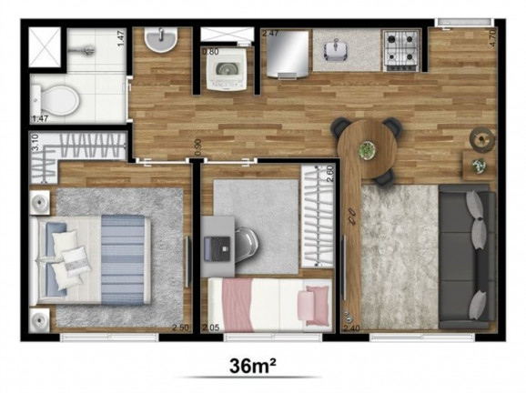 Imagem Imóvel com 2 Quartos à Venda, 36 m² em Jardim Prudência - São Paulo
