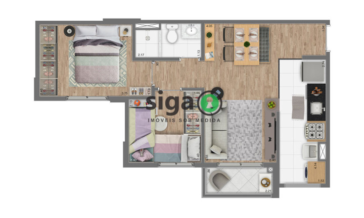 Imagem Apartamento com 2 Quartos à Venda, 45 m² em Morumbi - São Paulo Imagem Apartamento com 2 Quartos à Venda, 45 m² em Morumbi - São Paulo