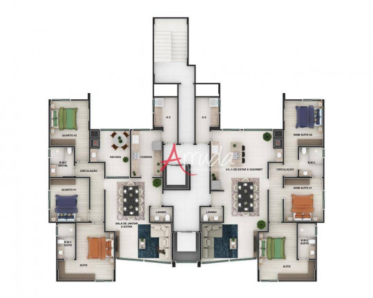 Imagem Apartamento com 3 Quartos à Venda, 122 m² em Country - Cascavel