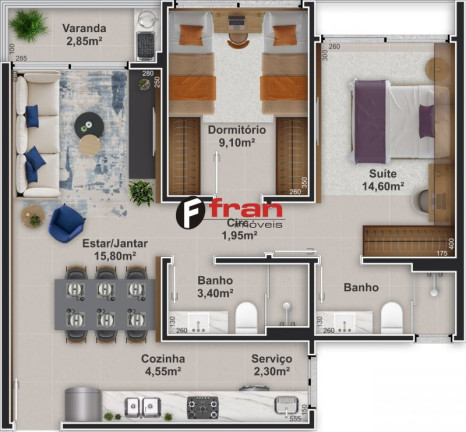 Imagem Apartamento com 2 Quartos à Venda, 62 m² em Trindade - Florianópolis