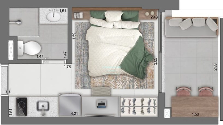 Imagem Studio com 1 Quarto à Venda, 20 m² em Paraíso - São Paulo Imagem Studio com 1 Quarto à Venda, 20 m² em Paraíso - São Paulo