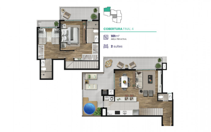 Imagem Apartamento com 2 Quartos à Venda, 67 m² em Mercês - Curitiba