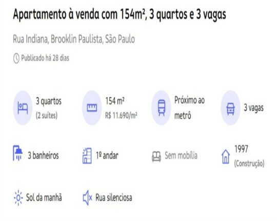 Imagem Apartamento com 3 Quartos à Venda, 154 m² em Brooklin Paulista - Sao Paulo Imagem Apartamento com 3 Quartos à Venda, 154 m² em Brooklin Paulista - Sao Paulo