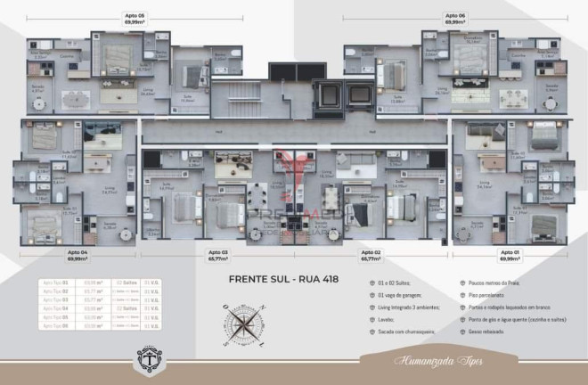 Imagem Apartamento com 2 Quartos à Venda, 70 m² em Morretes - Itapema Imagem Apartamento com 2 Quartos à Venda, 70 m² em Morretes - Itapema