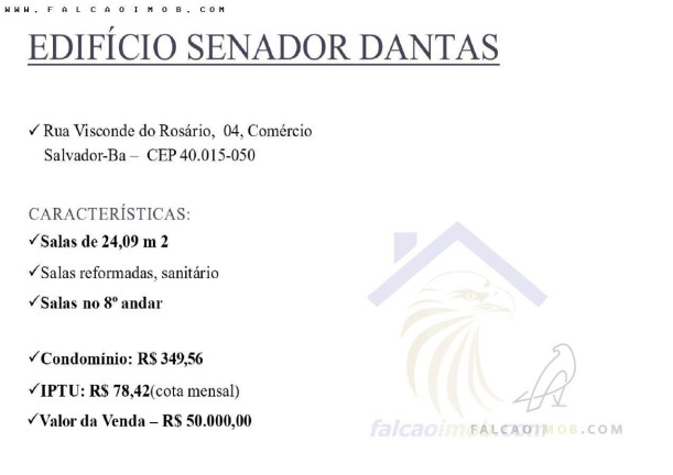 Sala Comercial à Venda, 24 m² em Caminho Das árvores - Salvador