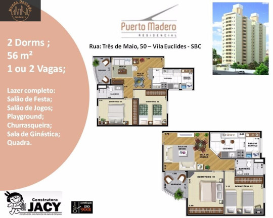 Imagem Apartamento com 2 Quartos à Venda, 56 m² em Centro - São Bernardo Do Campo