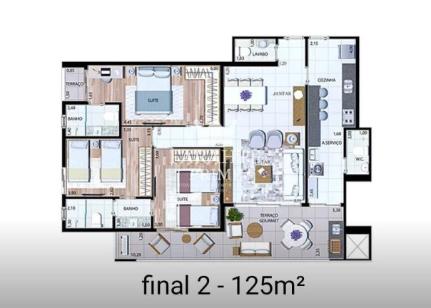 Imagem Apartamento com 3 Quartos à Venda, 125 m² em Embaré - Santos Imagem Apartamento com 3 Quartos à Venda, 125 m² em Embaré - Santos
