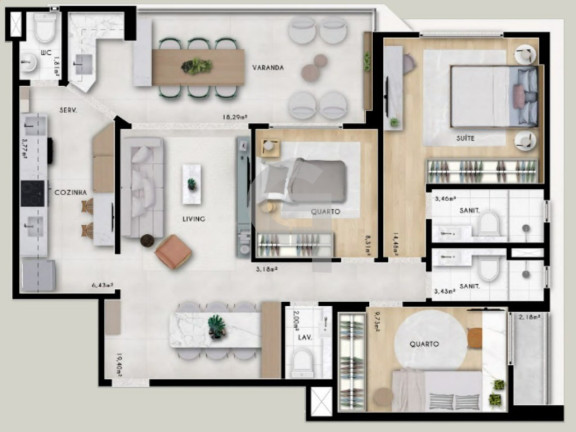 Imagem Apartamento com 3 Quartos à Venda, 96 m² em Itaigara - Salvador Imagem Apartamento com 3 Quartos à Venda, 96 m² em Itaigara - Salvador