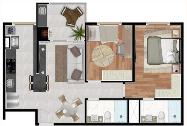 Imagem Apartamento com 2 Quartos à Venda, 68 m² em Casa Branca - Santo André