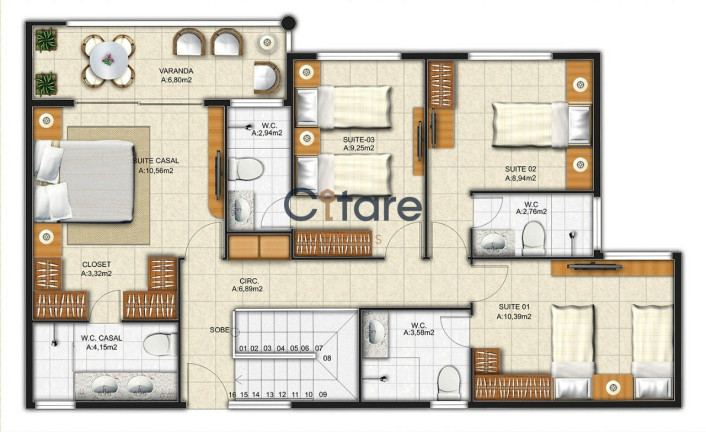 Imagem Apartamento com 4 Quartos à Venda, em Tapera - Aquiraz Imagem Apartamento com 4 Quartos à Venda, em Tapera - Aquiraz