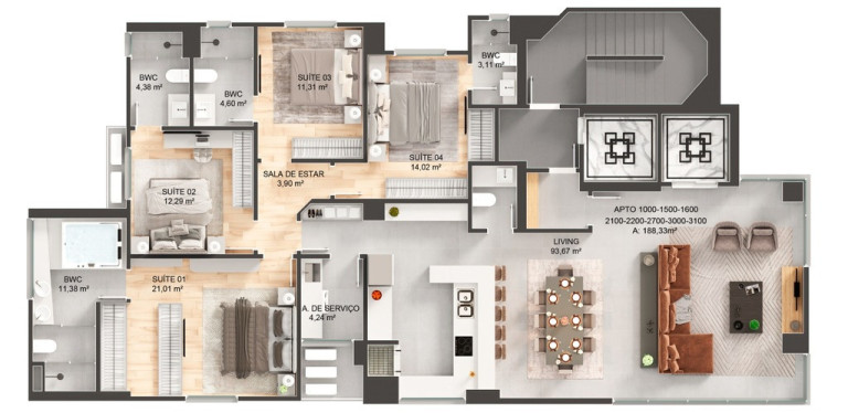 Imagem Apartamento com 4 Quartos à Venda, 192 m² em Centro - Balneário Camboriú Imagem Apartamento com 4 Quartos à Venda, 192 m² em Centro - Balneário Camboriú