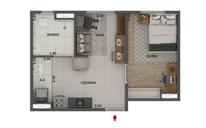 Imagem Apartamento com 2 Quartos à Venda, 34 m² em Barra Funda - São Paulo