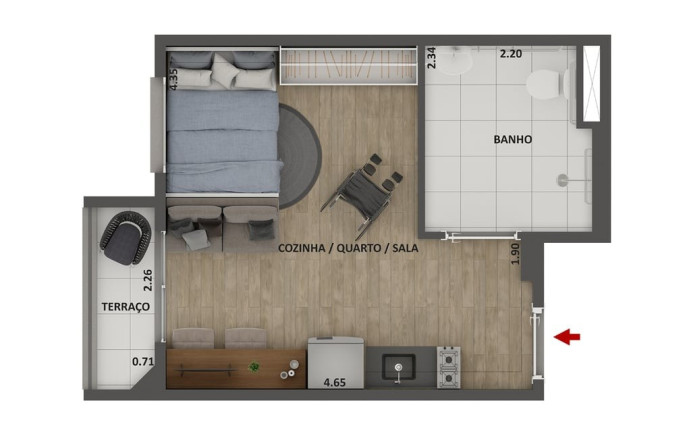 Imagem Apartamento com 2 Quartos à Venda, 34 m² em Barra Funda - São Paulo