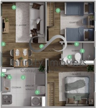 Imagem Apartamento com 2 Quartos à Venda, 41 m² em Palmital - Lagoa Santa Imagem Apartamento com 2 Quartos à Venda, 41 m² em Palmital - Lagoa Santa