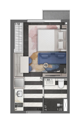 Imagem Imóvel com 1 Quarto à Venda, 24 m² em Menino Deus - Porto Alegre