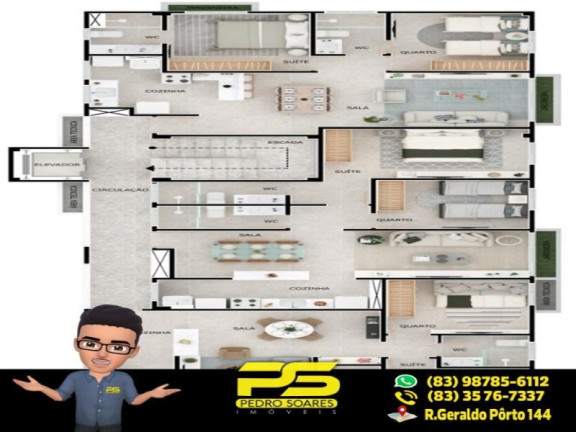 Imagem Apartamento com 3 Quartos à Venda, 59 m² em Intermares - Cabedelo
