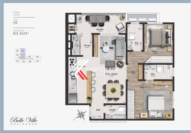 Apartamento com 2 Quartos à Venda, 83 m² em Campinas - São José