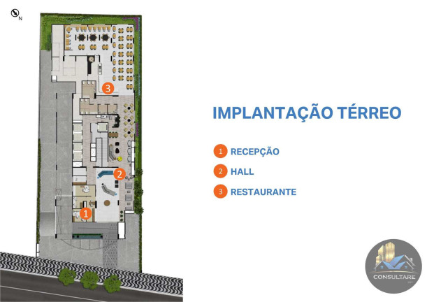 Imagem Flat com 1 Quarto à Venda, 24 m² em Pompéia - Santos