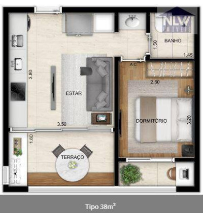 Imagem Apartamento com 1 Quarto à Venda, 38 m² em Vila Mariana - São Paulo