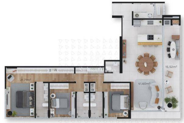 Apartamento com 3 Quartos à Venda, 145 m² em Praia Brava - Itajaí